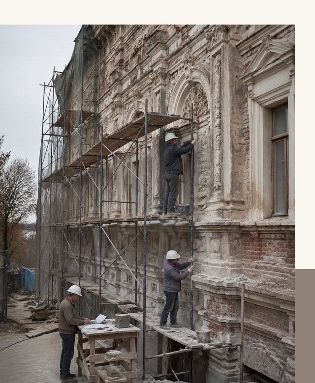 Реставрация объектов культурного наследия под ключ в Ангарске